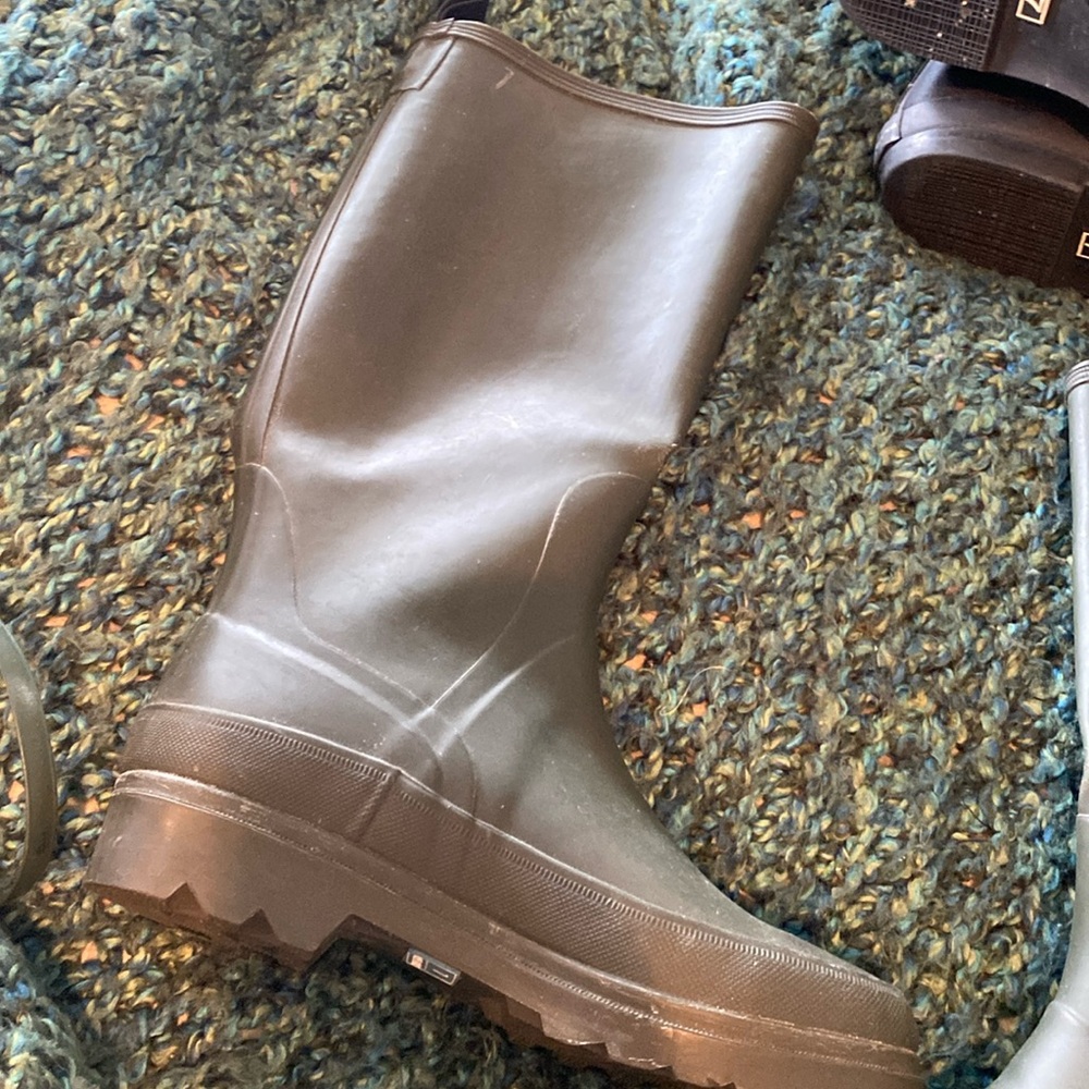 green rain boots